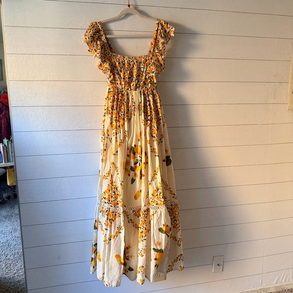 Farm Rio Cashew Crossed Back Dress Medium - Picture 8 of 10